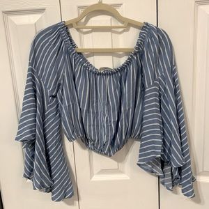 Audrey 3+1 Long Sleeve Crop Top